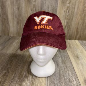 Virginia Tech Hat Hokies VT Maroon Red Baseball Cap NCAA Football Strapback